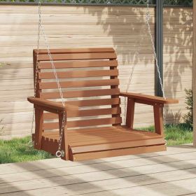 Garden Swing Chair Brown Solid fir wood, galvanized iron