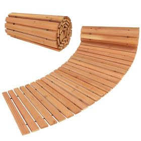 7 FT Wooden Garden Pathway with Anti-slip Surface for Gardens Patios