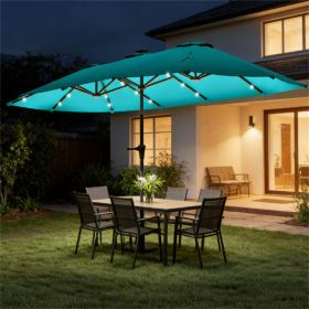 Terrace Umbrella, Garden Umbrella, Courtyard Umbrella, Blue (No Base)
