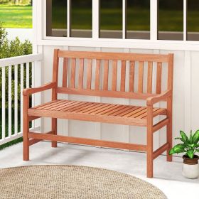 44 Inch 2-Seat Outdoor Loveseat Bench