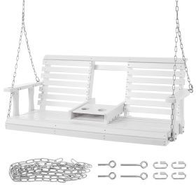 Wooden Porch Swing 5 ft, Patio bench swing for Courtyard & Garden, Upgraded 880 lbs Strong Load Capacity
