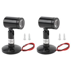 2PCS Mini LED Spot Lights Indoor DC 12V Rotatable LED Accent Spotlight For Jewelry Showcase Display Cabinet Bedside Boat (Option: Default)