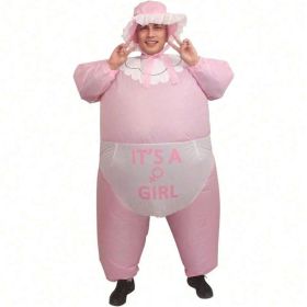 Perfect Valentine Gift Inflatable Costume For Adults With Pump Hilarious Blow Up Halloween Party Outfit, Group Costumes For Bachelorette Birthday (Option: IF girl pink)