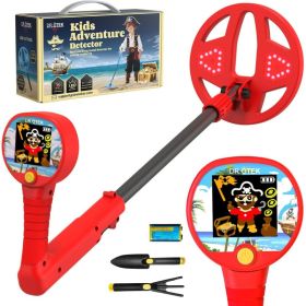 Innovative Colorful LCD Metal Detector For Kids 6.7-inch LED-Illuminated Coil, Lightweight & Adjustable, Safe Rubber Grip The Ideal Gift For Boys (Option: Red)