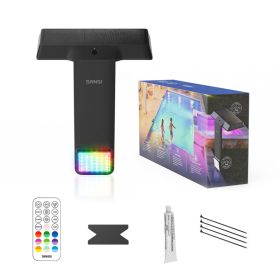 SANSI Solar Poolside RGB Light With Remote Rechargeable IP68 Waterproof Pool Light For Inground & Above Ground Pools ,20 Color,4 Modes ,5 Brightn (Option: Solar Pool Light)
