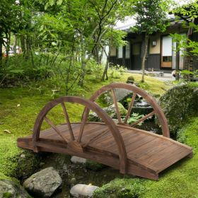 3.3ft Wooden Garden Bridge,Bridge A Rc Footbridge (Option: Default)