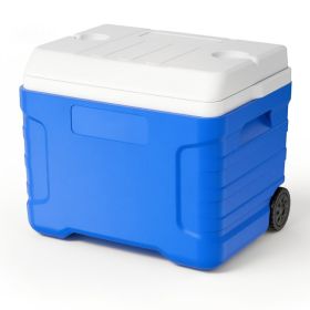 Hard Cooler, 45QT Portable Rolling Cooler With Wheels, Leak-Resistant Coolbox Keeps Contents Cool For 48 Hours, Ice Retention Insulated Chests, U (Option: Default)