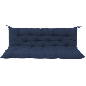 Outdoor Swing Cushions 60 Inch,Waterproof 4in  Thick Porch Swing Cushion Replacement With Backrest And Ties,Comfortable 2-3 Seat Pation Swing Pad (Option: Default)