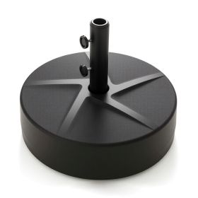 Outdoor Fillable Umbrella Base with Texture Decor (Color: BLACK, Type: Style A)