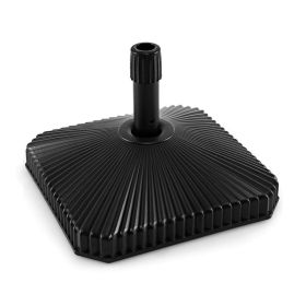 Outdoor Fillable Umbrella Base with Texture Decor (Color: BLACK, Type: Style C)